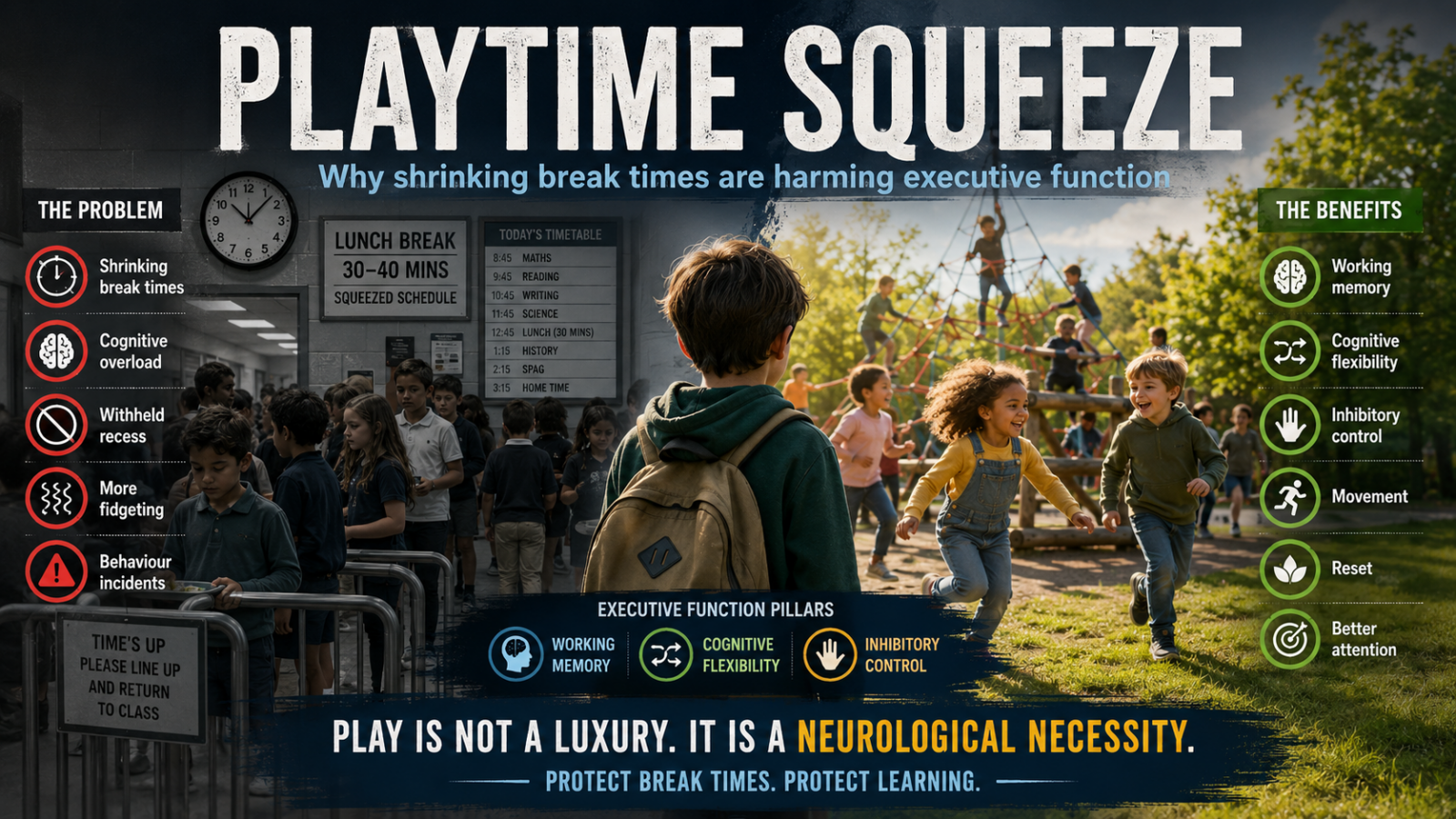 Playtime Squeeze: Why Shrinking Break Times Are Harming Executive Function